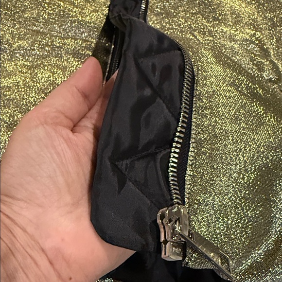 Design Lab Lord & Taylor Metallic Silver & Gold Women's Puffer Bomber Jacket SzS - Picture 12 of 13